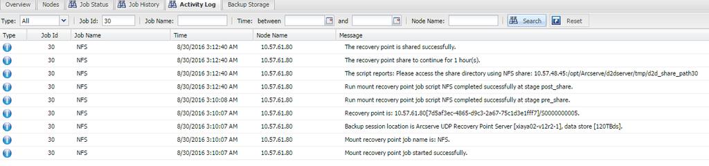 How to Mount Recovery Point Mount NFS or WebDAV Share on Linux Server You can access the mounted recovery point after the Job Phase in the Job Status tab is Sharing recovery Point.