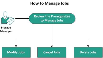 How to Manage Jobs How to Manage Jobs After you create a backup or a restore job, you can manage all your jobs from the Job menu.