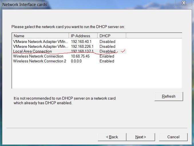 causing ip address conflicts with other devices on your local network. 6. Extract the DHCP Server package downloaded earlier, and run the dhcpwiz executable.