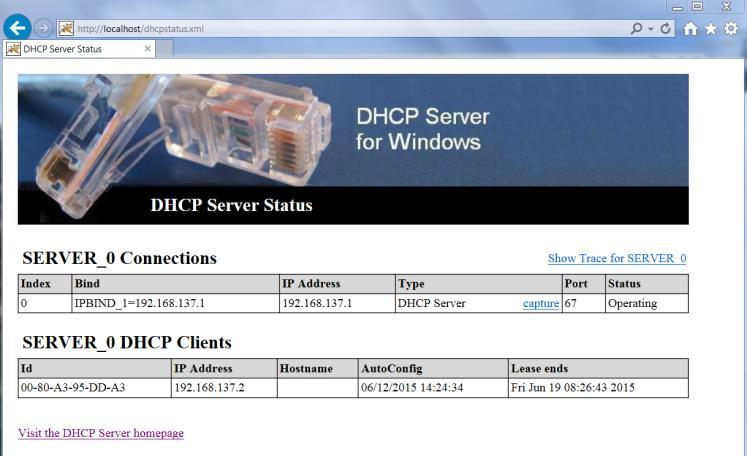 Finally, click the Start button to begin running the DHCP Server.