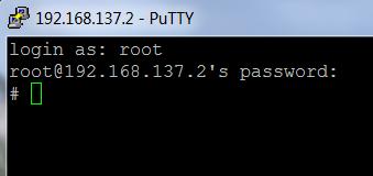 14. Open a linux terminal on the computer to connect to the Lantronix device via SSH. Use a program such as Putty or Cygwin. 15. The default username is root and the default password is also root.