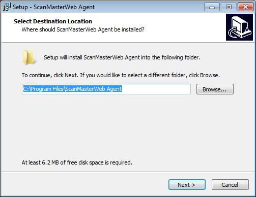 ScanMaster Web User Guide With a successful download, run the setup file to install ScanMaster Agent.