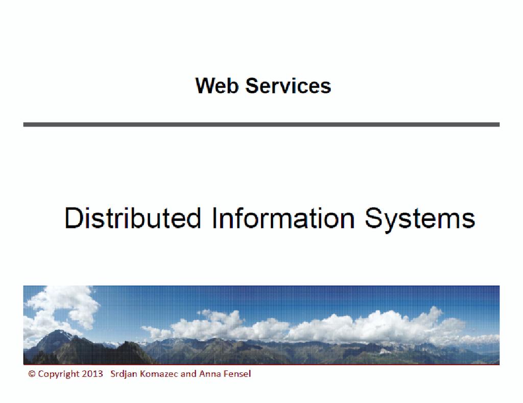 Web Services Distributed Information
