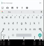 SwiftKey keyboard You can enter text using the on-screen keyboard by tapping each letter individually, or you can use the SwiftKey flow feature and slide your finger from letter to letter to form