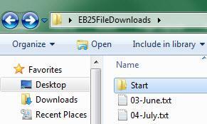 Example #2: Import Multiple Text Files & Transform into Proper Data Set 1) After you download the zipped folder named EB25FileDownloads to the desktop (or some other location) and then unzip the