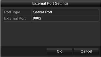 Figure 9. 17 External Port Settings Dialog Box 2) Click Apply button to save the settings. 3) You can click Refresh button to get the latest status of the port mapping.