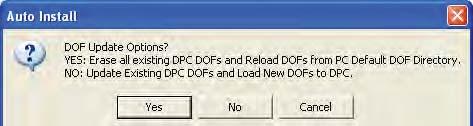 Click on Settings in the toolbar and select Advance Settings. 8. Use the browser button to navigate to the location of the DOF files on the host PC. 9.