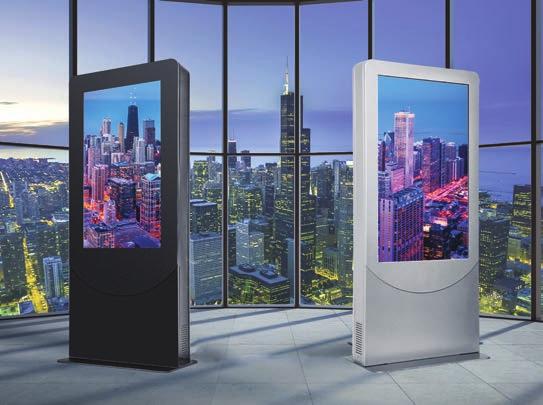 KIPC2 - Curved Indoor Portrait Kiosk Experience the elegance of Peerless-AV s new indoor Portrait Kiosk, designed to support the latest LED displays and touchscreen panels up to 100mm (4 ) deep.