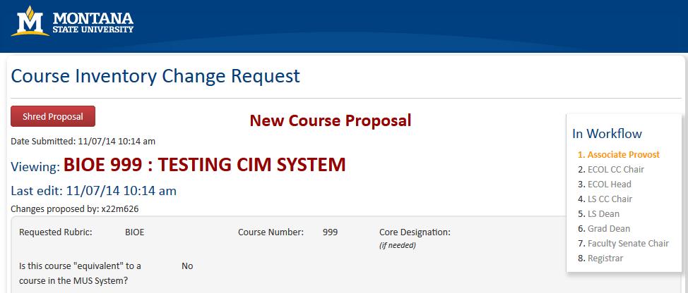 ] Step 5: Reviewing Course Proposals Detailed information on the highlighted course is shown at the bottom of the page, as a preview.