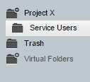 now shown in the list of folders To create