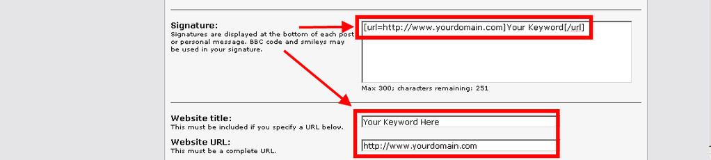 You can also put your URL in the section that says
