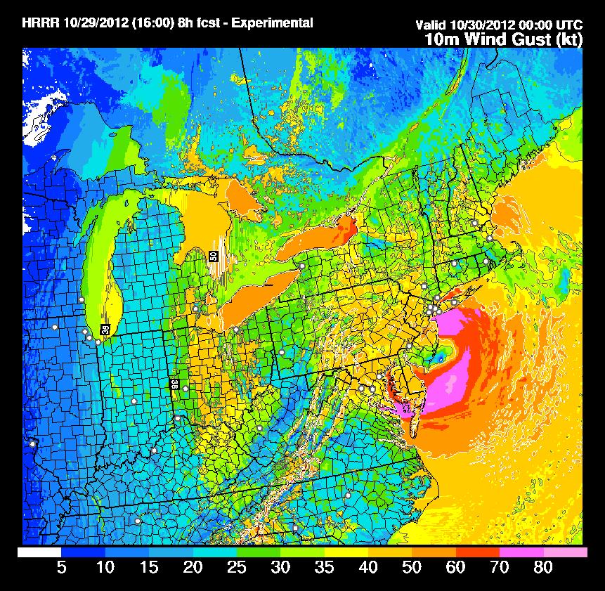 Regional Models 0 to 48 hours 1 to 3 KM resolution 1000 CPU cores Hurricane Sandy HRRR model