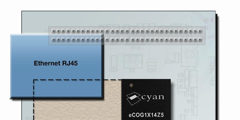 Cyan Technology USB / Ethernet Production Ready Module 6 of 9 Ethernet TCP/IP Stack The software provided with the module includes source code and project