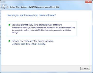 6) Click Browse my computer for driver software.