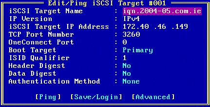 10. Configuring and Managing iscsi Targets with the iscsiselect Utility Managing an iscsi Target 115 Figure 10-7 Edit/Ping iscsi Target Screen 2.