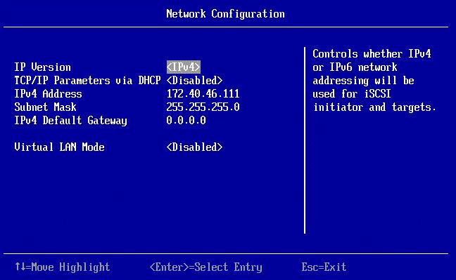 11. Configuring UEFI for Ethernet Starting the Emulex NIC Configuration Utility 131 Figure 11-5 Network Configuration Screen The Network Configuration screen enables you to perform the following
