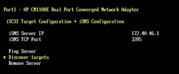 12. Configuring UEFI for iscsi Adding and Configuring Targets 191 Discovering Targets Using the isns Server To configure targets using the isns server, from the isns Configuration screen (Figure