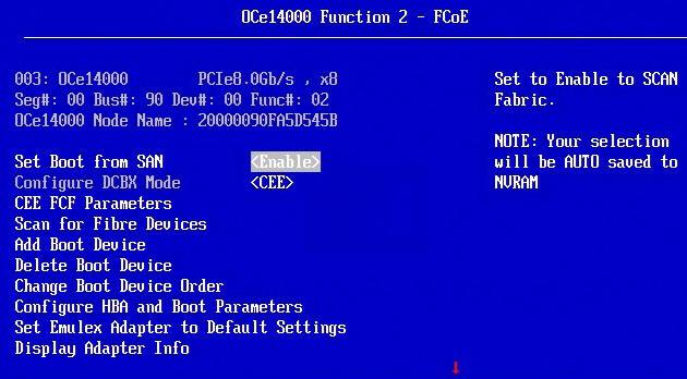 13. Configuring UEFI for FCoE Starting the Emulex FCoE Configuration Utility 195 The Emulex