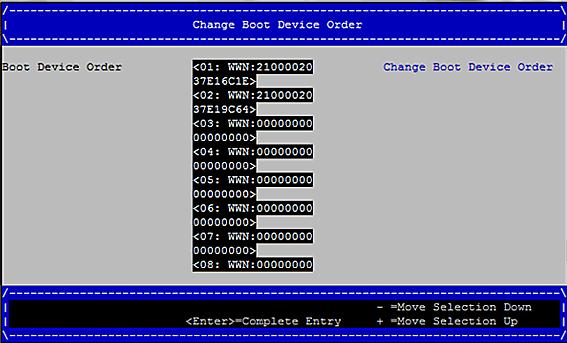 Figure 13-12 Boot Device Order Screen 5.