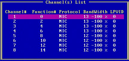 3. Configuring PXE Boot for NIC on OCe14000-series Adapters Using the PXESelect Utility 58 5. On the Port Menu screen, select MultiChannel Configuration and press <Enter>.