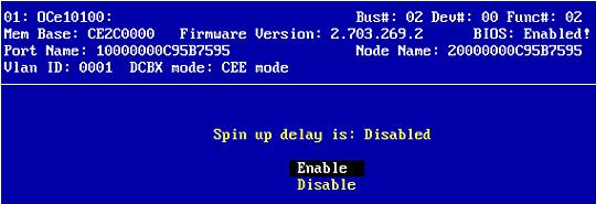 6. Using the FCoE Boot BIOS Utility for x86 and x64 Architectures Configuring Advanced Adapter Parameters 89 If a boot device is not ready, the boot BIOS waits for the spinup delay and, for up to