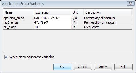 postprocessing entities. Open the corresponding dialog box by selecting Scalar Variables from the Physics menu.