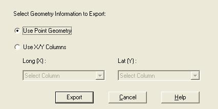 MapMarker User Interface Reference Export to ESRI Shapefile dialog The Export to ESRI Shapefile dialog allows you to export TAB, DBF, CSV, and TXT files to ESRI Shapefile (SHP) format.