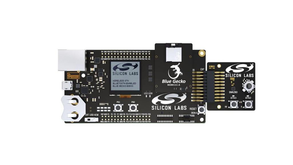 Blue Gecko Wireless Starter Kit SEGGER J-LINK LCD BGM111 Module Board Battery + USB powered