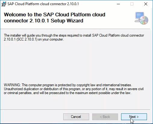 NOTES: Under Select JDK Installation make sure to point to SAP JVM folder installed above. Ensure that you select the option to start the cloud connector after installation. 4.