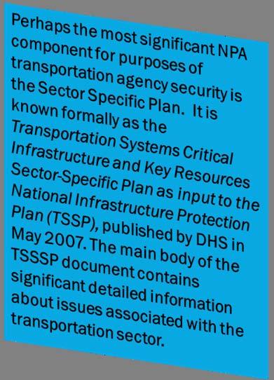the TSSP Source: Adapted from Transportation Systems Critical