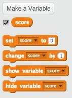 You ll then see lots of code blocks that can be used with your score