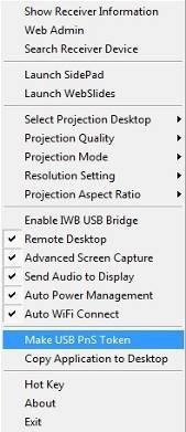 WPG Utility Plug & Show WIPG USB Token