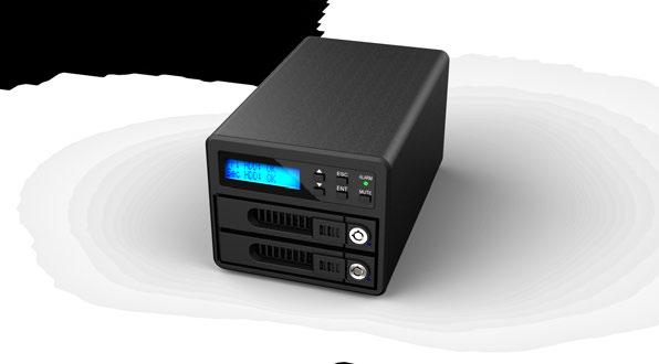 The GR3680 supports two 8 TB (6Gbit / 3Gbit) drives to