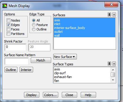 Select all Surfaces you wish to be visible and select Display then