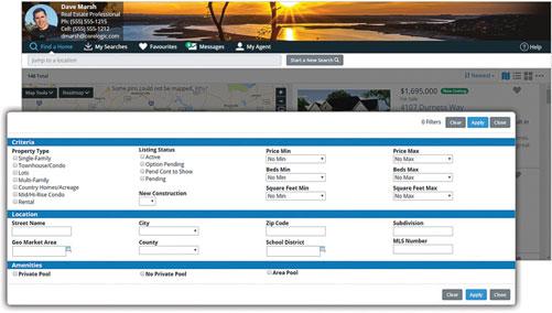 Find a Home Find a Home From the Portal's top menu, click the, "Find a Home" option to either access listings sent to you by your Agent or to create a Custom Search of your own.