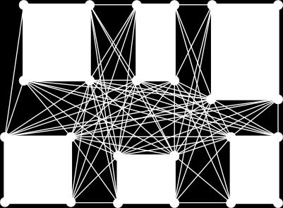 pathfinding algorithm finds the shortest path using only the tiles associated with the vertices in the graph, with two additional points: the origin and the destination, which is constantly updated