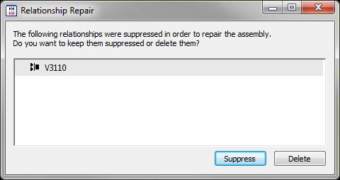 Relationships option. Select the repair option.