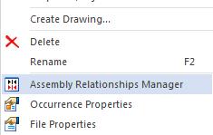 The first way to use Assembly Relationship Manager (ARM) is by selecting a component first and then going into (ARM).