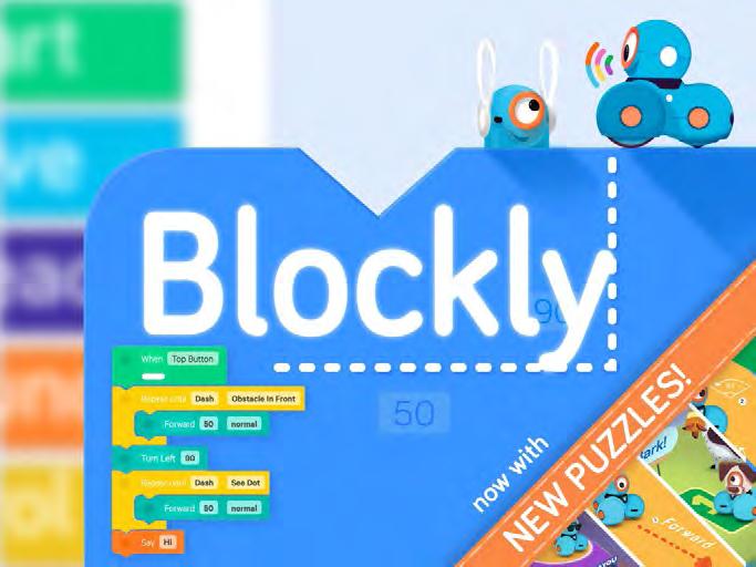 Blockly. Take on coding challenges and make your own programs for Dash & Dot using Blockly s block-based coding interface.