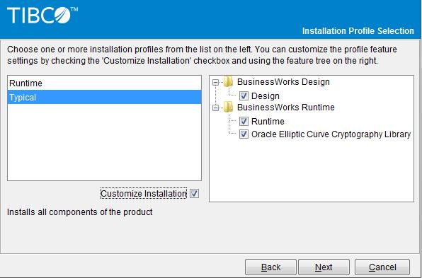 10 Option Create a new TIBCO_HOME Use an existing TIBCO_HOME Procedure Specify properties: Directory The directory into which the product is installed.