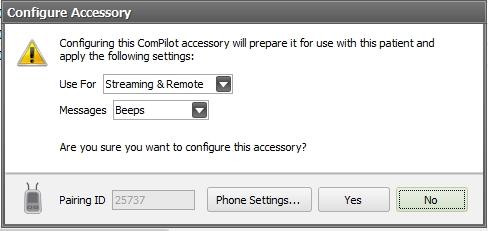 You will see the Configure Accessory