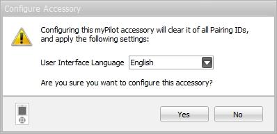 Set Up mypilot with all Pairing IDs Cleared Close any open Patient, click on the mypilot icon and click on Configure.