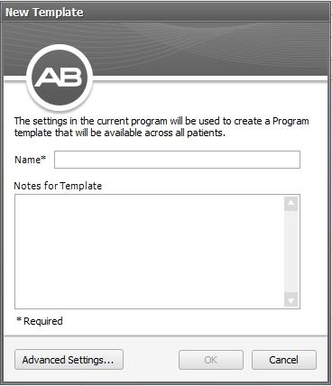 You will see the New Template Dialog open. 3. Enter the Template Name. 4.
