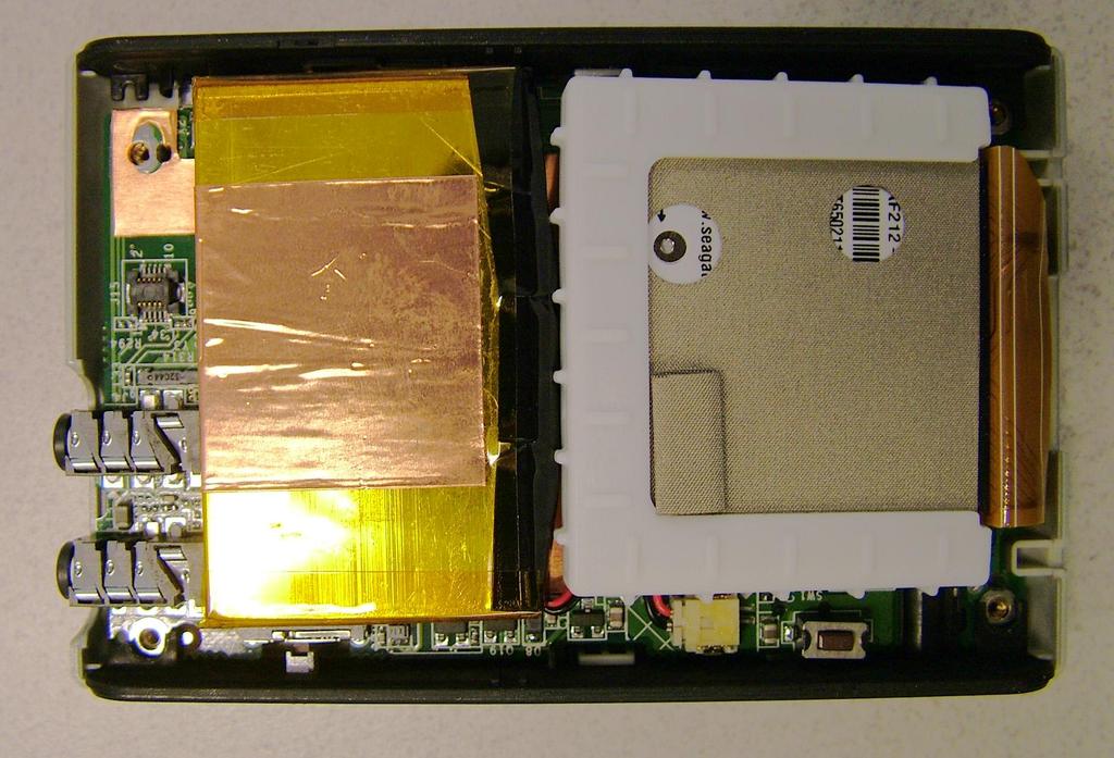 4 Fig. 3 Vibe 300 without bottom cover. Removing the HDD To remove the HDD, first remove the bottom cover (see section Removing the Bottom Cover) and then follow the steps below: 1.