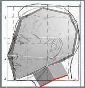 TIP Toggle See-Through mode to help you match the edges to the reference image. 13 Orbit a viewport so you can see the bottom of the head and the sides of the neck.