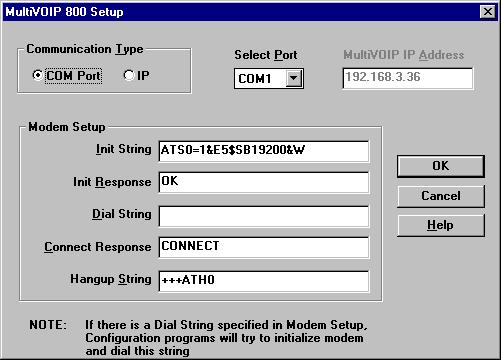 Installing the Software 7. The MultiVOIP 800 Setup dialog box displays.