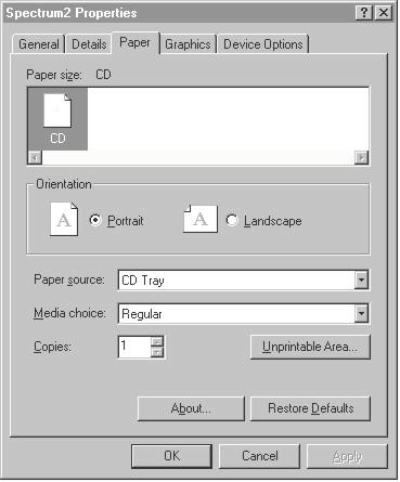 Strobe Setting Figure 17: Win 98 Print Driver Properties Window Strobe Setting Adjustment To adjust Printer Driver settings from Windows 98: From Windows Desktop, Click on: Start Icon Select