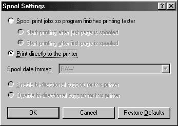 operating a standalone printer click Spool print jobs so program finishes