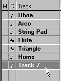 There are several ways to create a new Track: By using the Mouse Double clicking in an empty part of the Track List......creates a new Track.