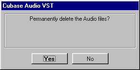 Deleting Audio Events Audio Events can be deleted in several ways, just as Parts in the Arrange window: By clicking with the Eraser tool. This will remove the Event from the Audio Part.